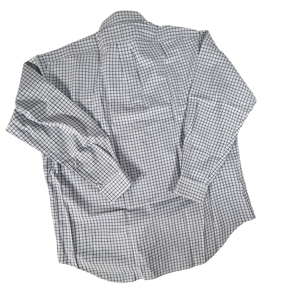 Ralph Lauren Vintage 90's Men's Large Blake Long Sleeve Blue Plaid Polo y2k - Picture 4 of 8